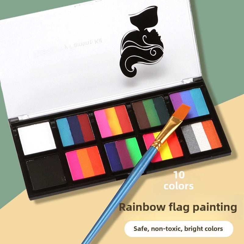 12-Color Face Paint Set for Kids Water-Soluble Safe Halloween Body Makeup|Children's Face Paint & Body Art