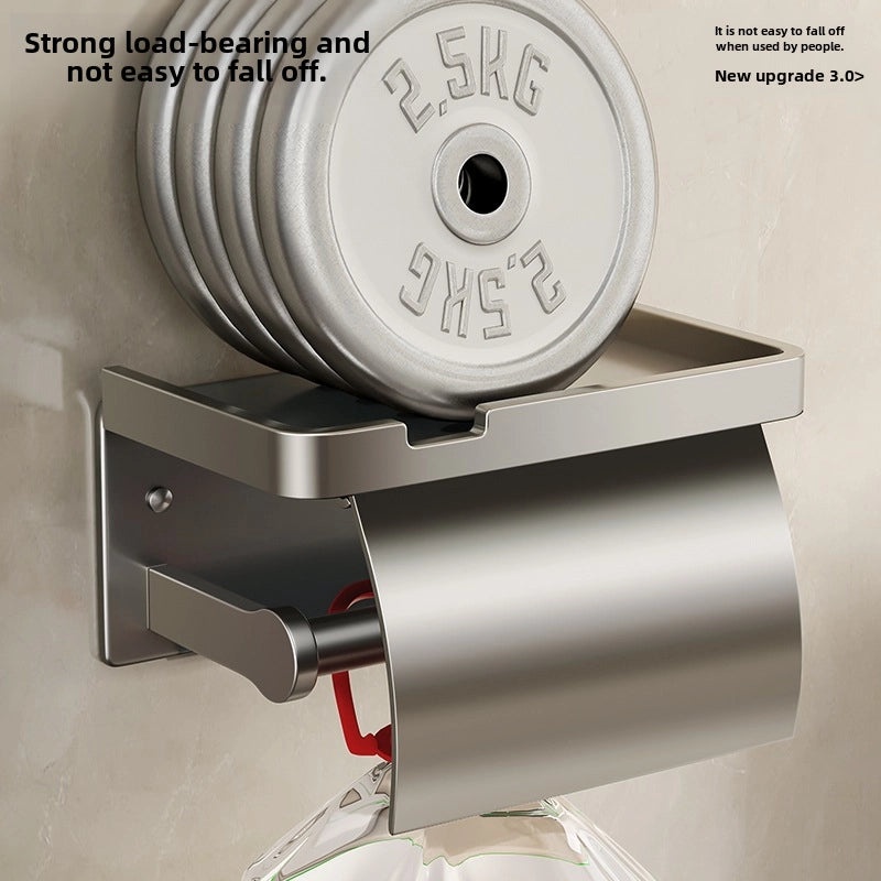 Wall-mounted Waterproof Toilet Paper Holder Punch-free Bathroom Tissue Box Organizer|Bathroom Accessories