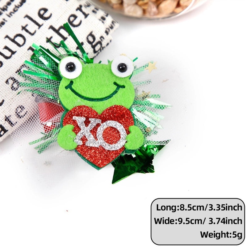 Valentine's Day Rose Heart Hairpin Classic Letter Design Felt Cloth Party Accessory 1 Piece|Hair Accessories