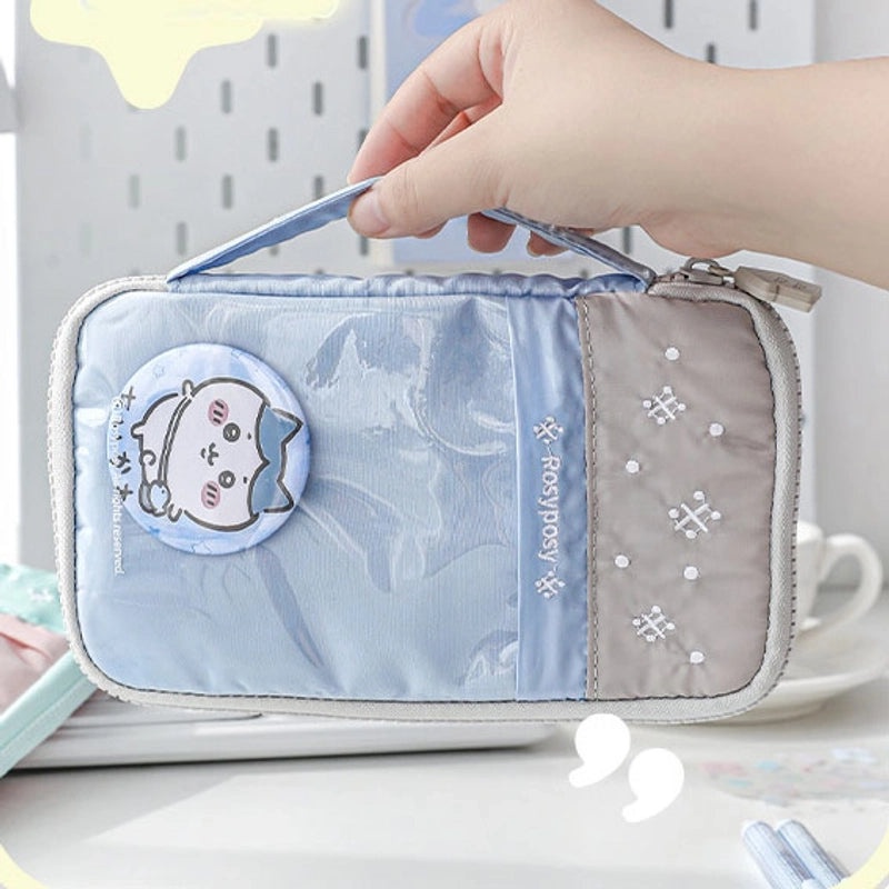 Color Block Korean Style Cute School Pencil Case for Students|Stationery & Pencil Cases