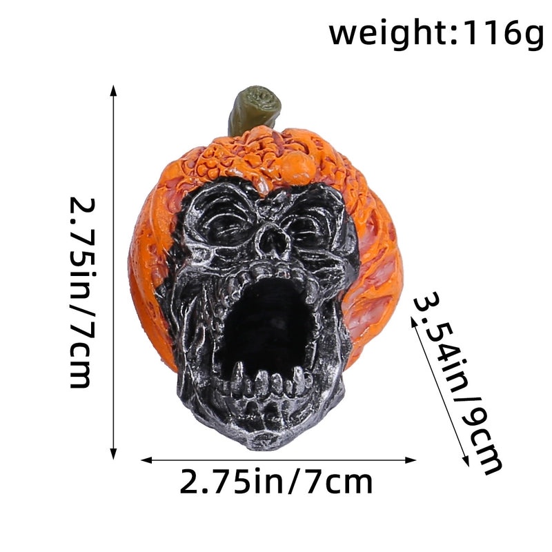 Halloween Resin Pumpkin Skull Ornaments for Hip-Hop Party Decor|Home Decor