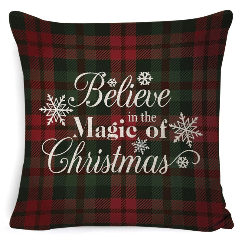 European Style Linen Christmas Pillow Cover for Sofa Cushion Cozy Home Decor|Home Decor & Accessories