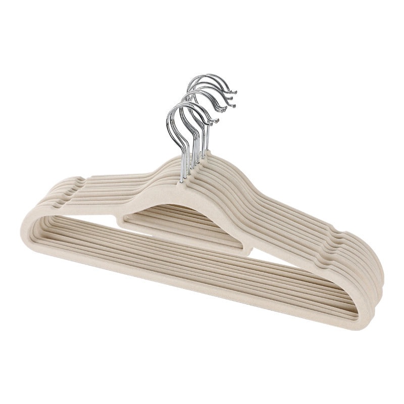 Non-slip Flocking Clothes Hanger Seamless Dual-use for Dry & Wet Garments | Home Storage & Wardrobe Organizer