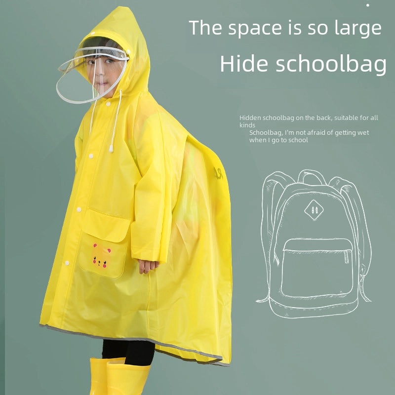 Kids Waterproof Cartoon Rain Poncho Long Sleeve School Raincoat for Boys and Girls | Kids Apparel