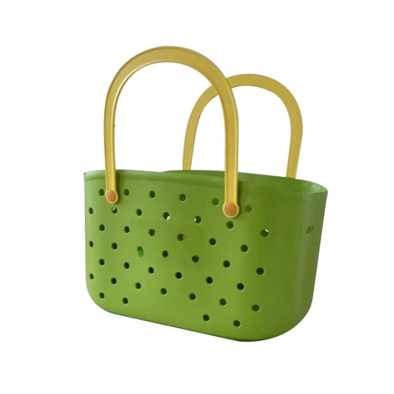 Dopamine Contrast Color Portable Bath Basket for Bathroom Storage and Vegetable Basket | Home Storage & Organization