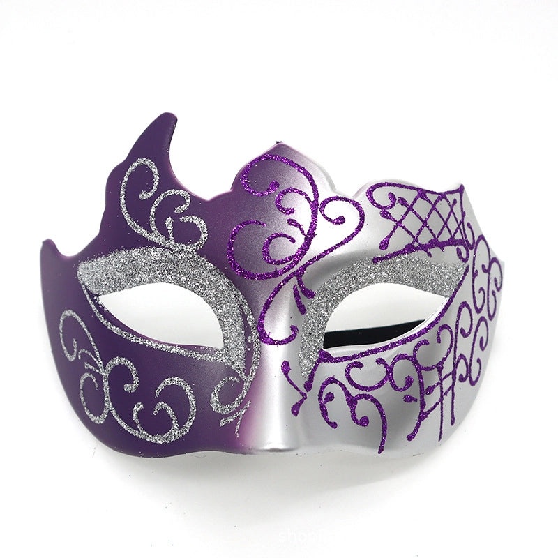 Mardi Gras Minimalist Geometric Plastic Party Mask | Party Supplies