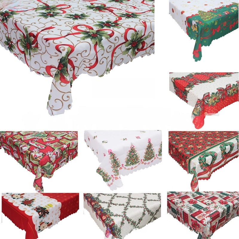 Nordic Christmas Dining Tablecloth Square Decorative Cloth for Living Room New Year Holiday Celebration|Home Decor/Table Linens