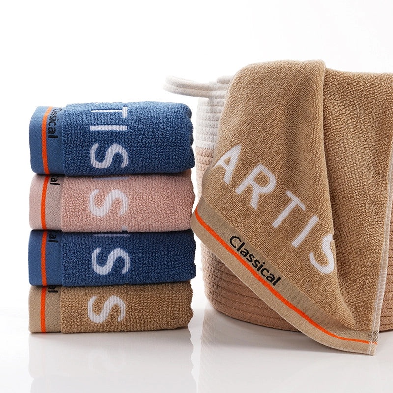 Absorbent Cotton Towel with Embroidered Logo for Household and Promotional Gifts|Home & Living - Towels & Linens