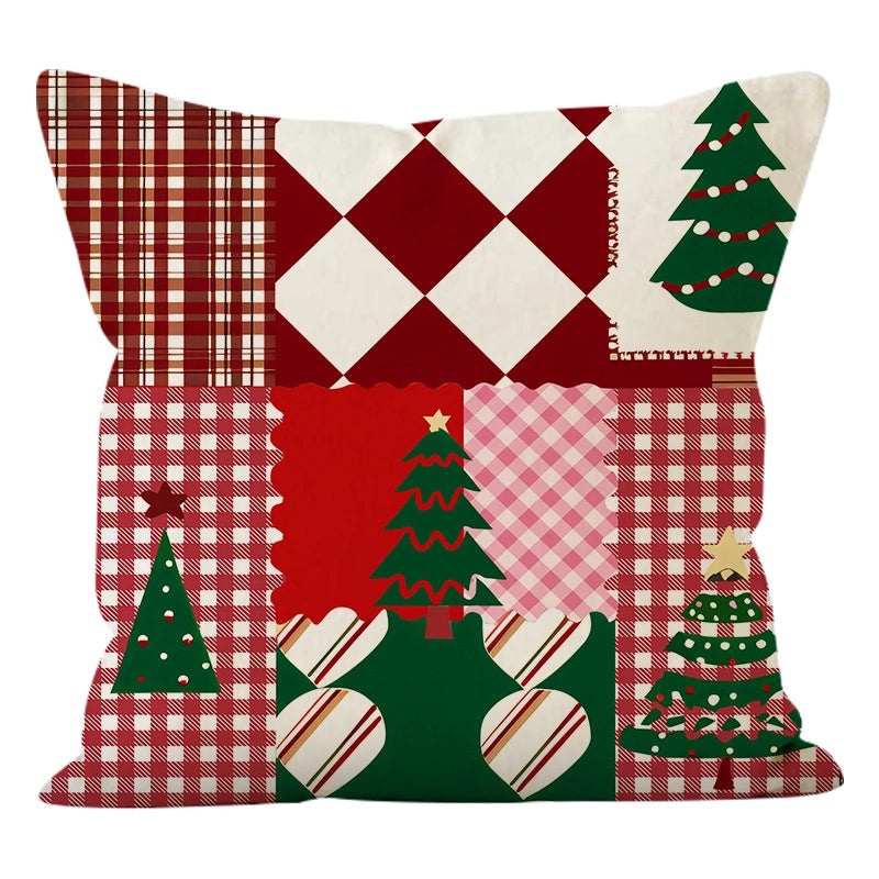 Nordic Christmas Tree Heart Linen Pillow Cover Cozy Sofa Cushion Case|Home Decor & Pillows