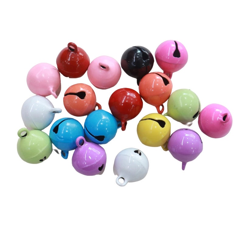 200 Pcs 14mm Iron Painted Small Bells for Keychains, Doll Accessories, Pet Collars, Christmas Pendants|Jewelry & Accessories