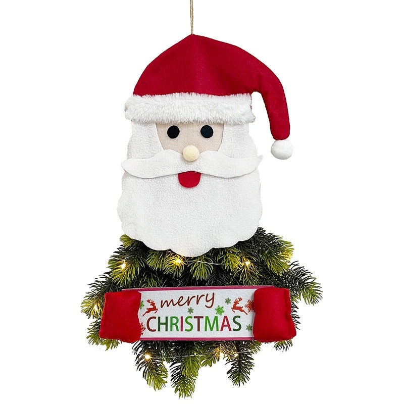 Golden Snowman Christmas Pendant with Lights Green Holiday Home Decor | Christmas Decorations