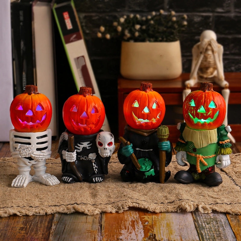Halloween Resin Color Block Ornaments for Holiday Festival | Seasonal Decor