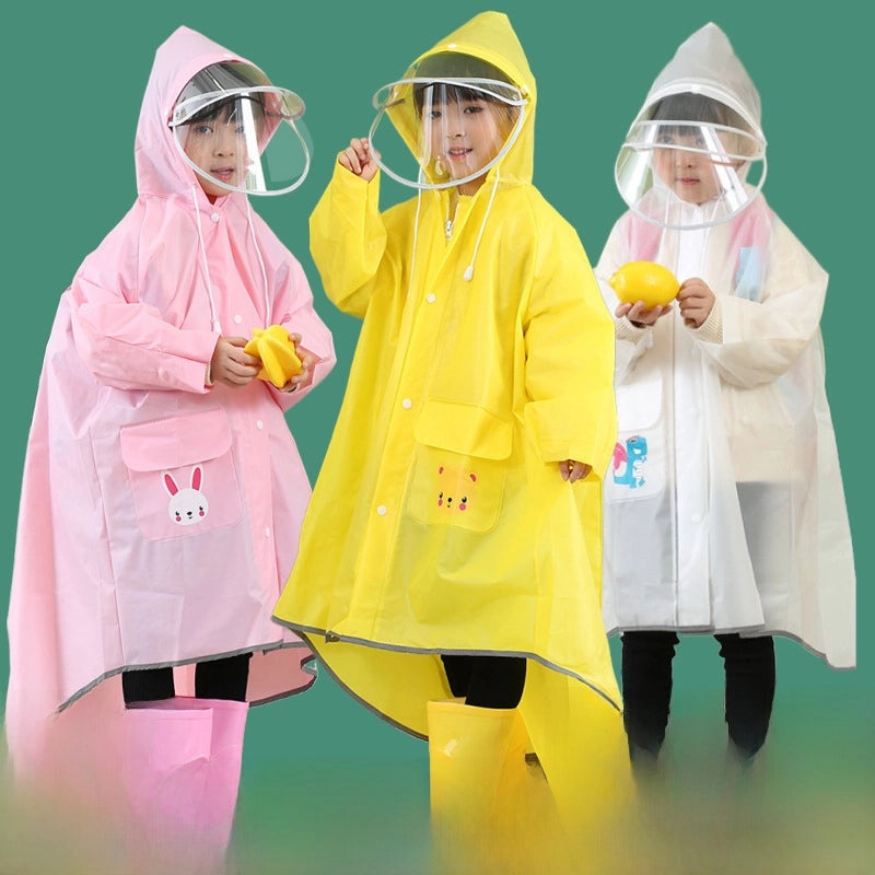 Kids Waterproof Cartoon Rain Poncho Long Sleeve School Raincoat for Boys and Girls | Kids Apparel
