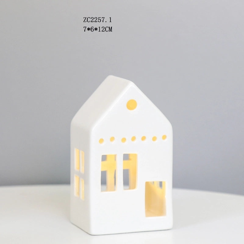 Creative Ceramic LED Night Light Small House Ambient Lamp Decorative Ornament|Home Decor Lighting