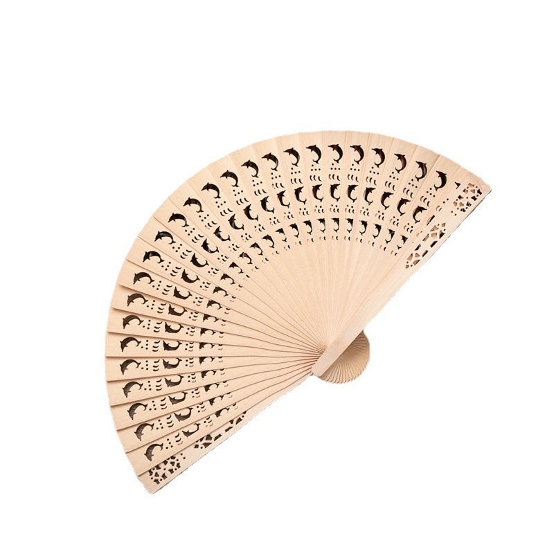 8 Inch Traditional Chinese Folding Fan Imitation Sandalwood Wood Fan Full Flush Design Export Gift Fan|Home & Garden > Home Décor > Fans & Hand F