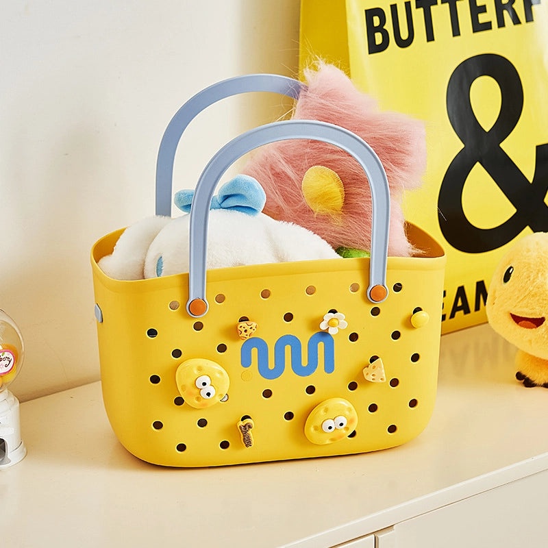 Portable Large Capacity Plastic Bathroom Storage Basket for Women | Bathroom Storage