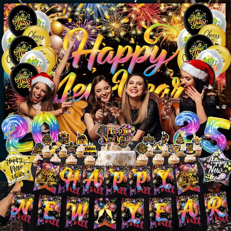 2025 New Year Cartoon Letter Paper Hanging Ornaments Party Festival Decorative Props|节日装饰品