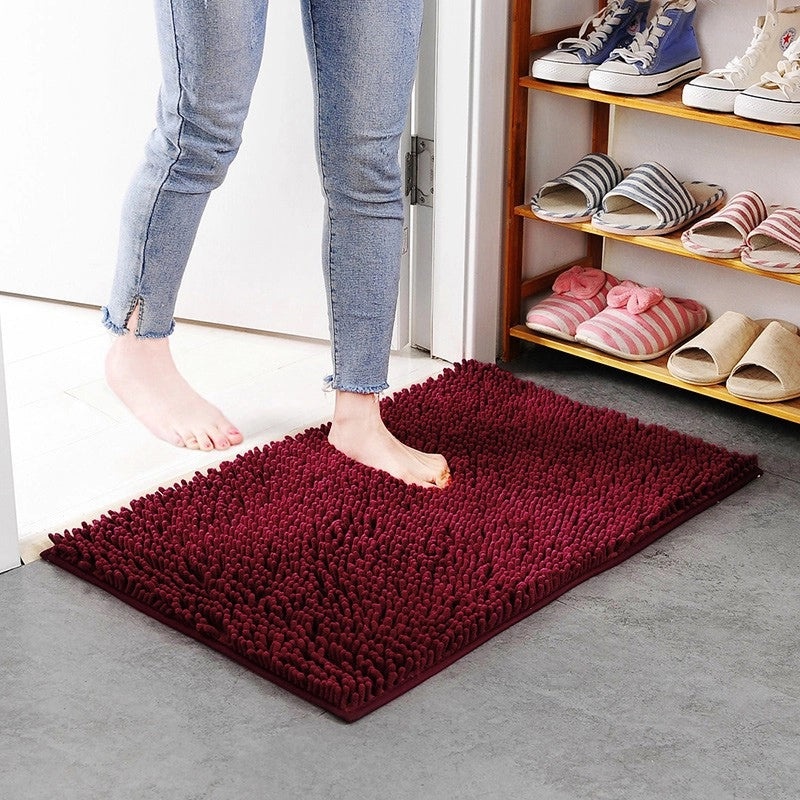 Chenille Floor Mats for Bedroom Kitchen Living Room Bathroom Non-Slip Absorbent Door Carpet|Home Decor & Floor Mats