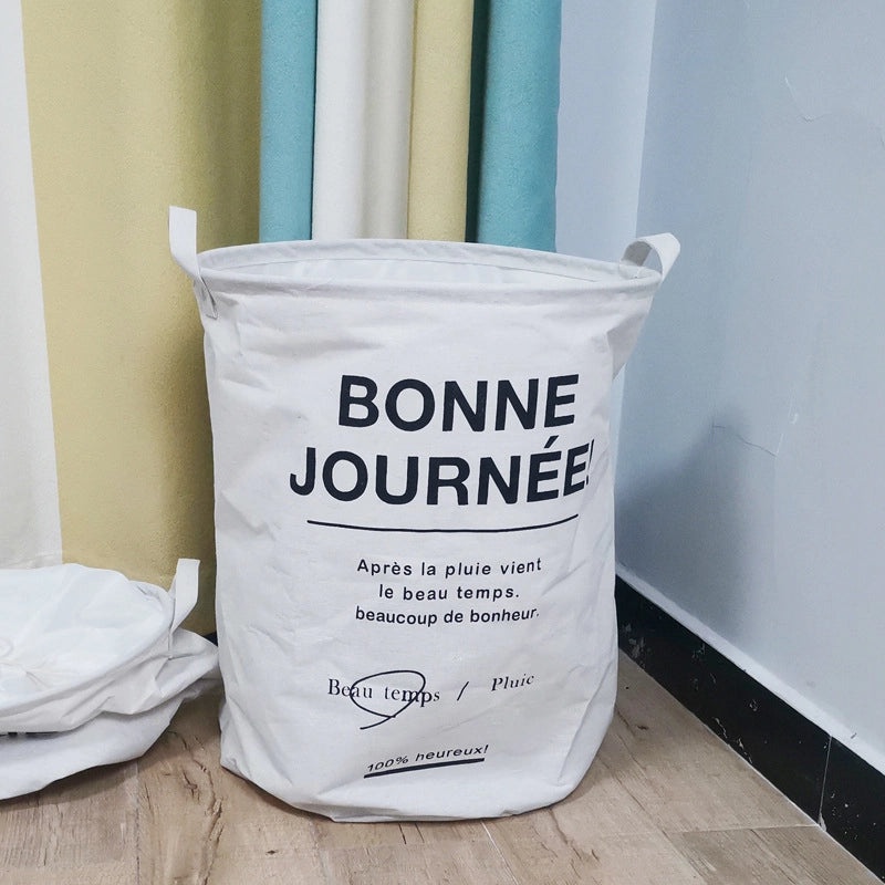 Minimalist Animal Letter Plaid Cotton Linen Storage Basket Organizer|Home Storage & Organization