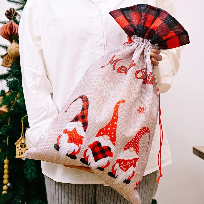 Holiday Cartoon Color Block Storage Bag for Daily Use | Home Storage & Organization