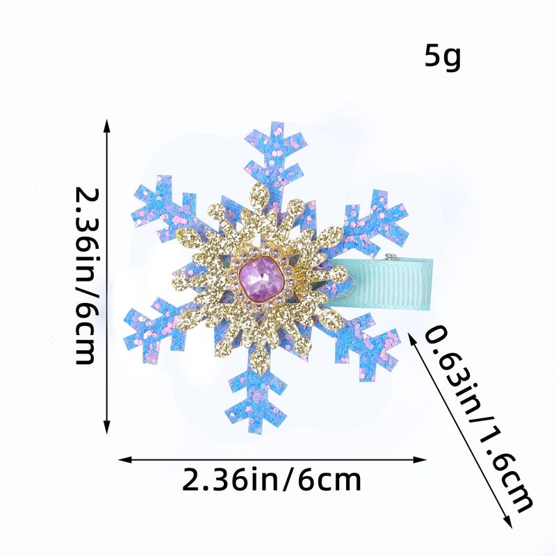 Christmas Snowflake Hairpin Cute Holiday Festival Plastic Accessory|Hair Accessories