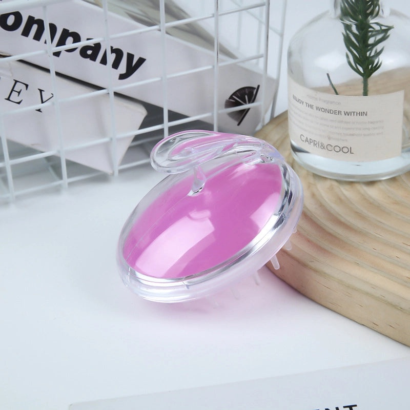 Silicone Scalp Massage Shampoo Brush Transparent Crystal Head Hair Washing Comb|Hair Care Accessories