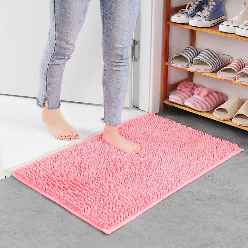 Chenille Floor Mats for Bedroom Kitchen Living Room Bathroom Non-Slip Absorbent Door Carpet|Home Decor & Floor Mats