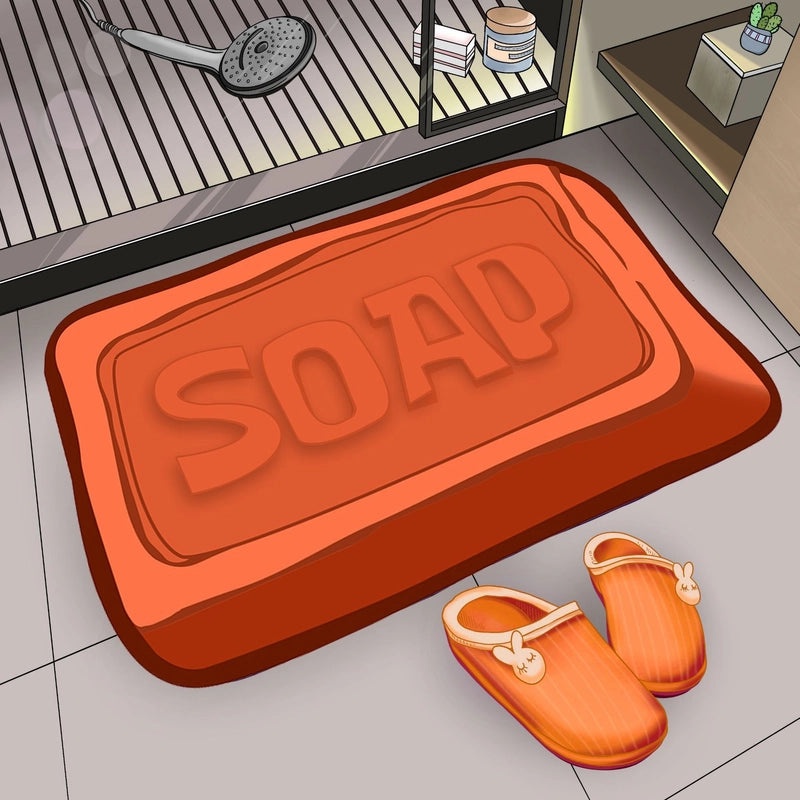 Casual Vacation Printed Polyester Floor Mat for Bathroom Use|Home Decor & Bathroom Accessories