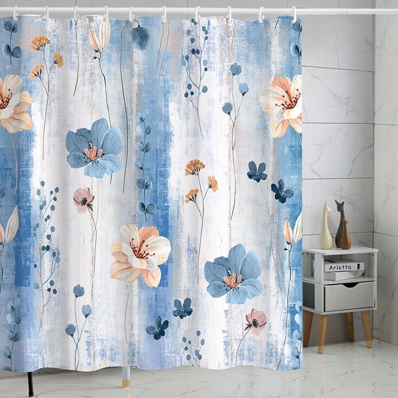 Waterproof Tropical Jungle Leaf Shower Curtain with Hooks 3D Printed Polyester for Bathroom|Shower Curtains & Accessories
