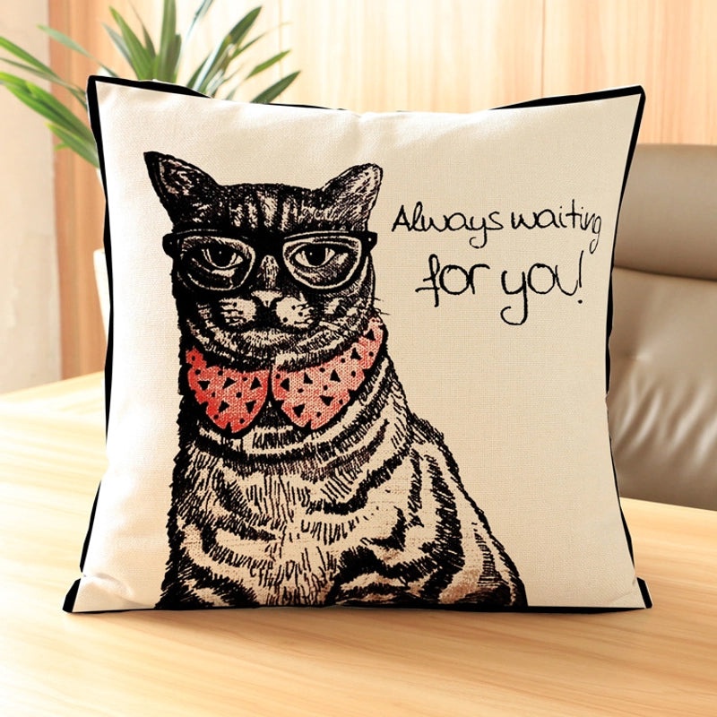 Adorable Dog Pattern Polyester Pillow Covers for Couch & Sofa Decor|Home Decor & Accessories
