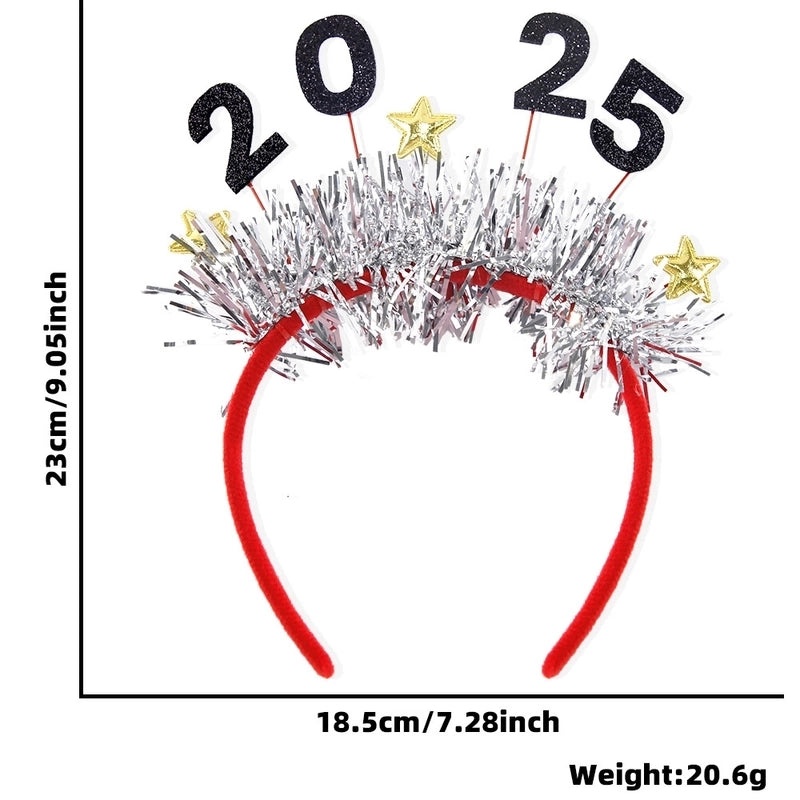 2025 Christmas Number Plastic Hair Band Festive Party Accessories|Party Accessories