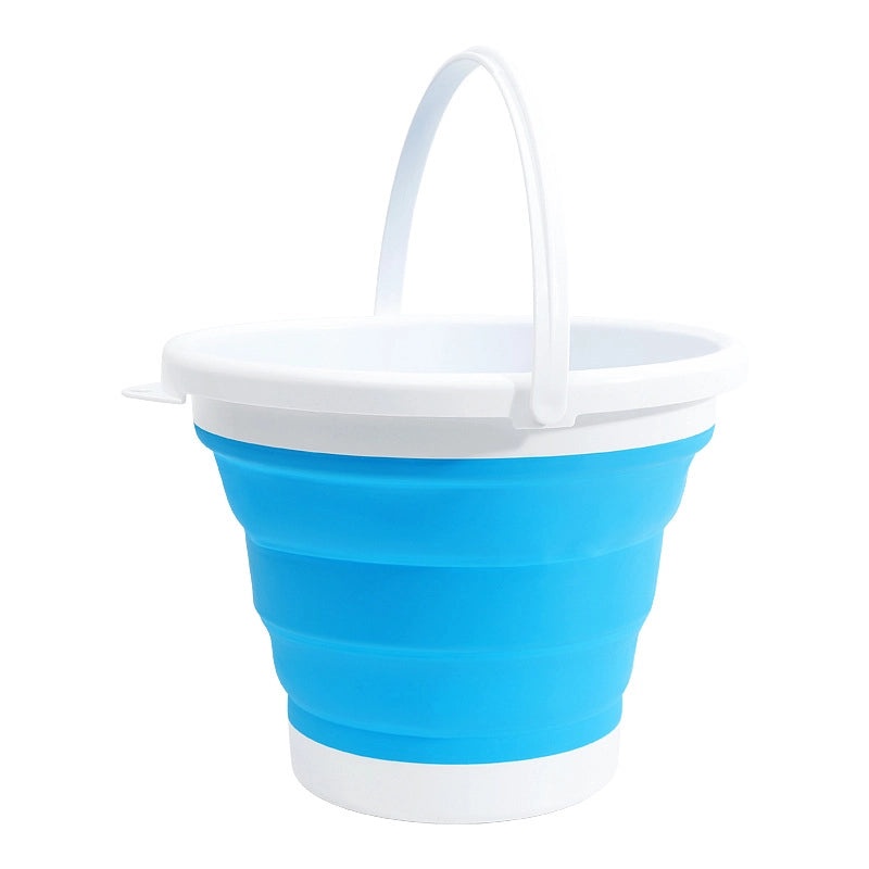 Foldable Solid Color Plastic Bucket for Bathing|Home & Bath Accessories