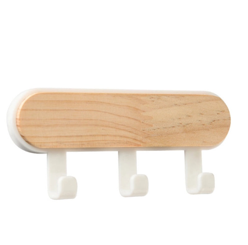 Light Uncle Japanese Style Solid Wood Wall Hook No Punch Creative Clothes Bag Hanger|Home Decor & Storage