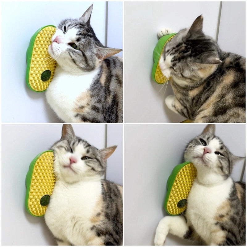 Cat Self-Grooming Hair Rubbing Comb with Mint Ball Toy | Pet Grooming Accessories