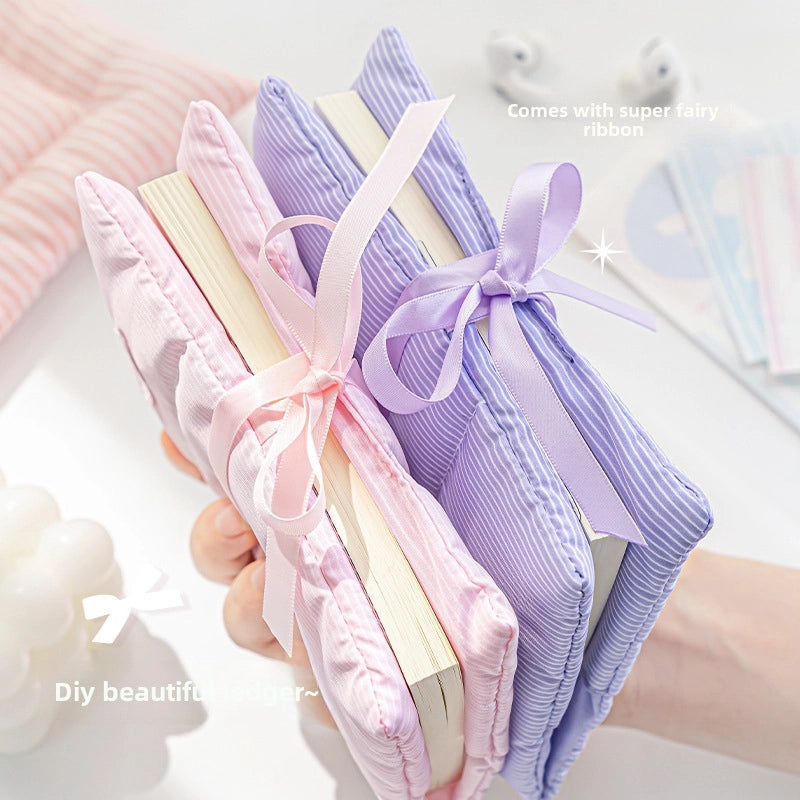 RosyPosy Soft Fluffy Cotton-filled Hand Account Book with Strap and Small Cards for DIY Budgeting|Handmade Stationery