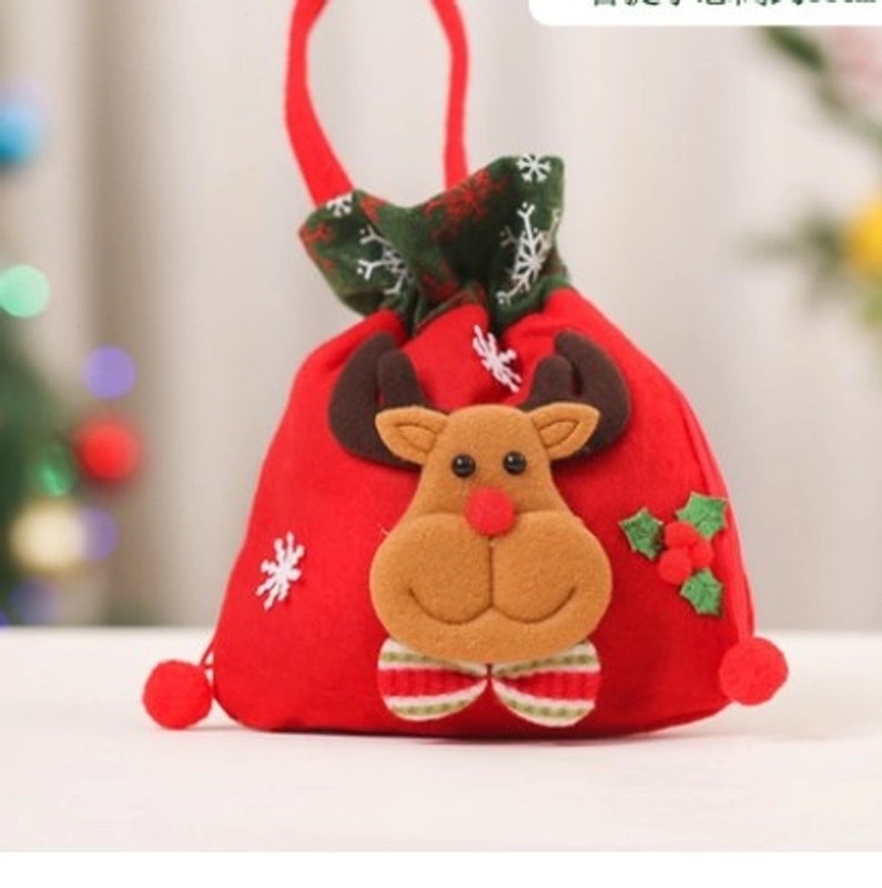 Christmas Festival Gift Bags Cute Santa Claus Elk Christmas Tree Party Streetwear|Holiday Accessories