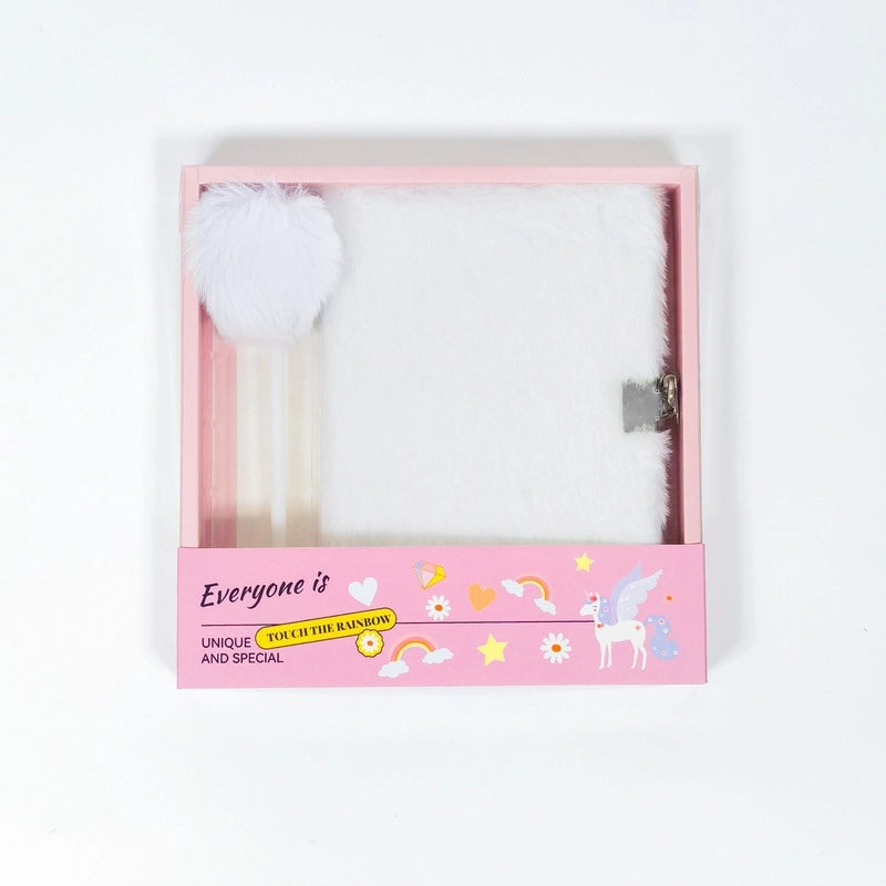 Cute Solid Color Plush Stationery Set for Kids | Stationery & Office Supplies