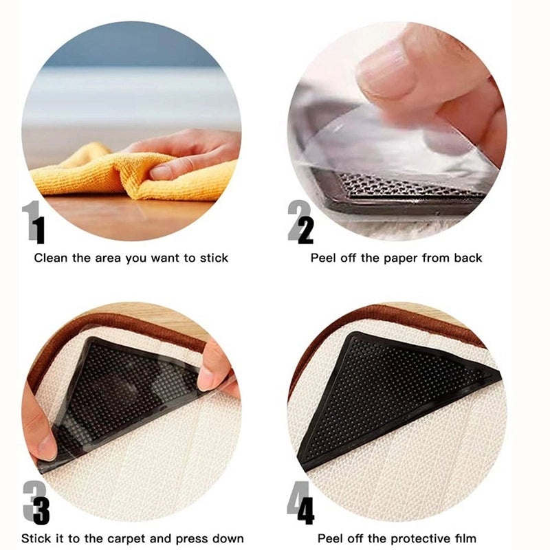 Casual Solid Color PU Leather Carpet Fastening Magic Tape|Home Decor Accessories