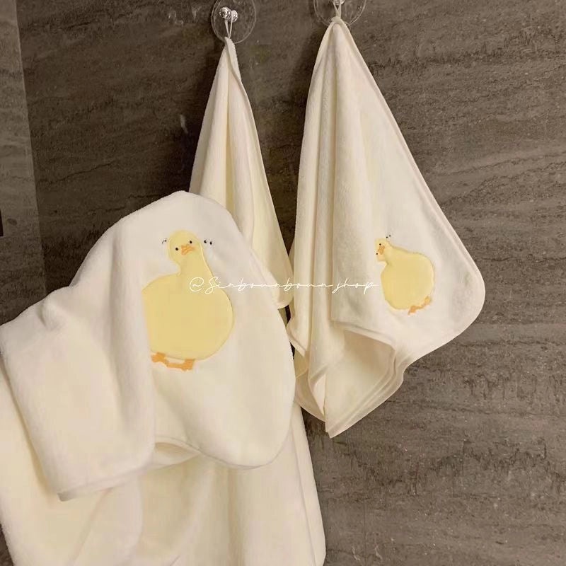 Thickened Quick-Dry Cotton Bath Towel Set, Hair-Free, Absorbent Two-Piece for Men and Women|Home & Bath Textiles