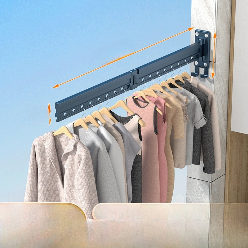 Invisible Telescopic Wall-Mounted Folding Drying Rack for Indoor Clothes and Quilts|Home & Living/Storage & Organization