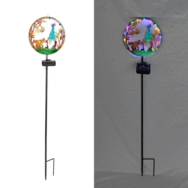 Solar Cat and Butterfly Iron Art Solar Lawn Lamp|Outdoor Garden Lighting