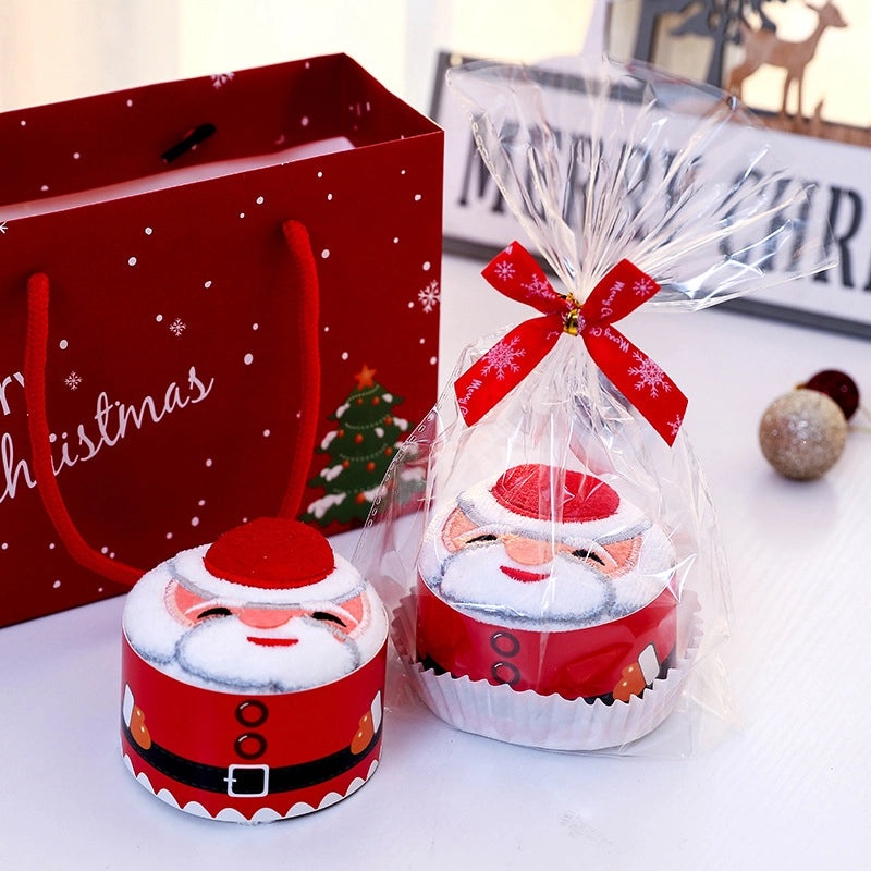 Nordic Christmas Tree Santa Claus Cotton Festival Towels | Home Decor & Seasonal Accessories