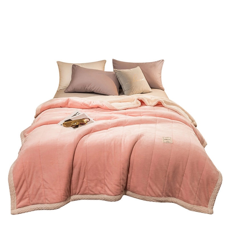 Casual Elegant Solid Color Polyester Blanket for Bedding Comfort | Home Textiles & Bedding