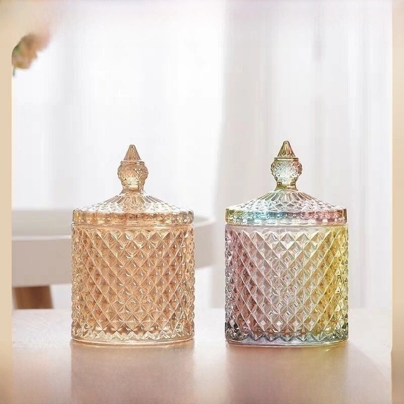 European Style Large Glass Candy Jar with Lid for Wedding and Home Decor | Home & Kitchen Storage
