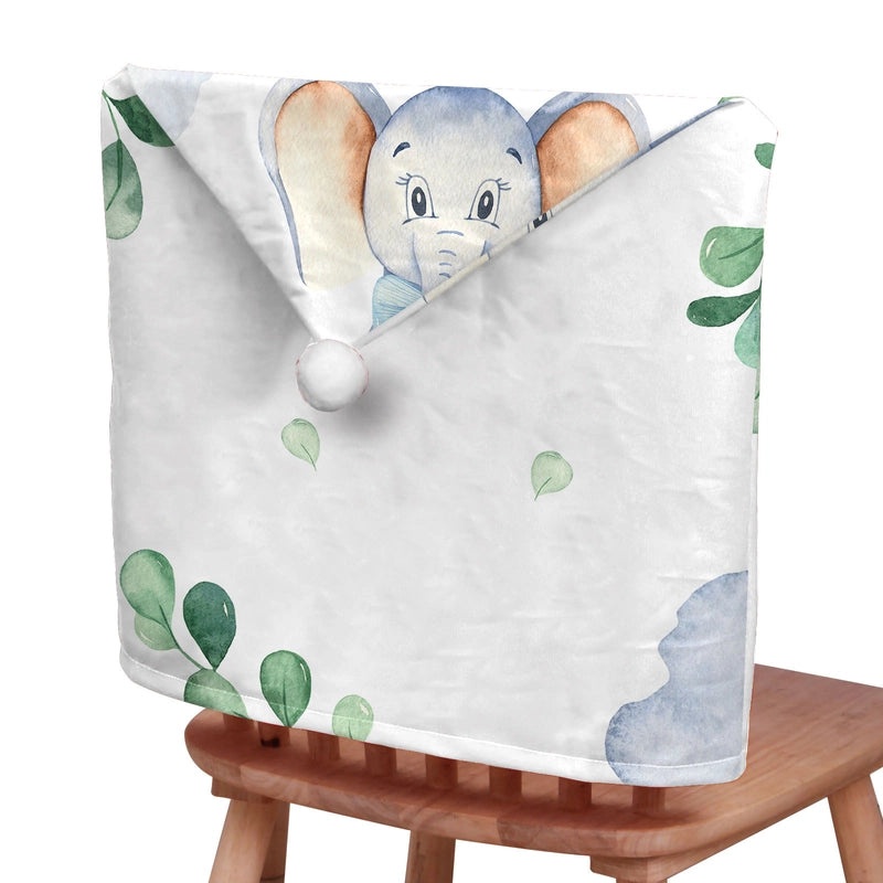 Christmas Plush Chair Back Cover Elephant Design | Home & Living / Holiday Decor