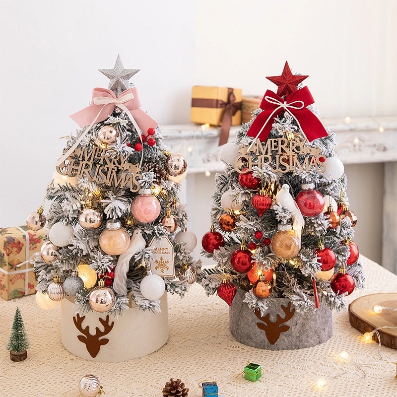 45cm Small Flocking Christmas Tree Set DIY Holiday Decoration Ornaments for Home | Christmas Decorations