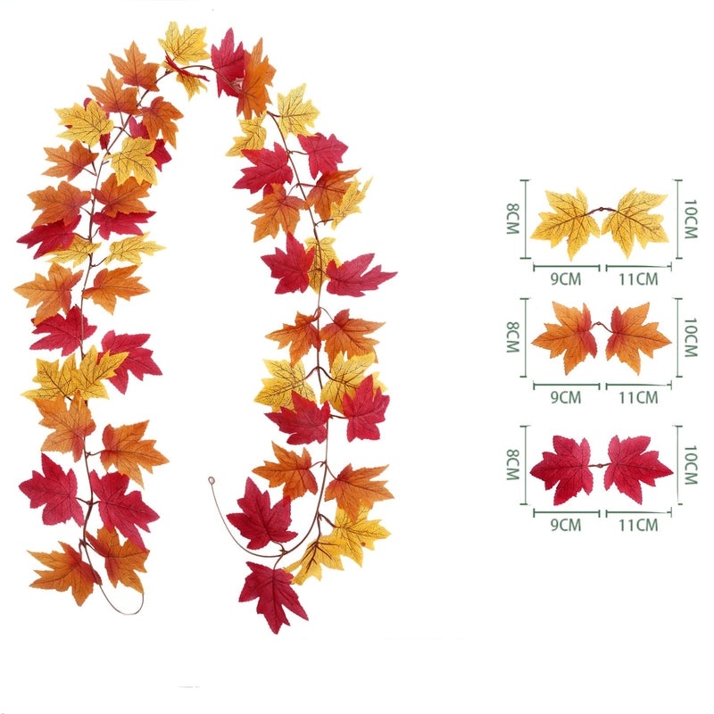 Autumn Maple Leaf Rattan Wreath Hanging Decor for Thanksgiving and Christmas | Home Decorations