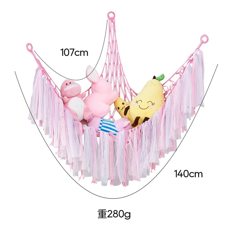 Bohemian Triangle Mesh Plush Toy Hammock Handwoven Lace Hanging Storage Organizer|Home & Living Storage