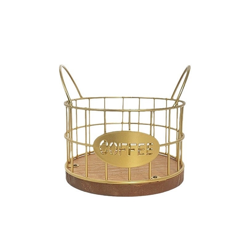 Solid Color Iron Coffee Basket for Casual Use|Home & Kitchen Storage