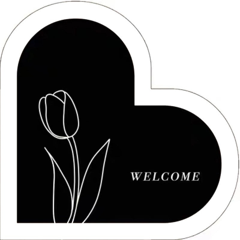 Elegant Heart-Shaped PVC Bath Mat for Casual Bathroom Decor|Home & Bath Accessories